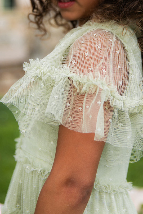 Mini Whimsical Dress in Sage