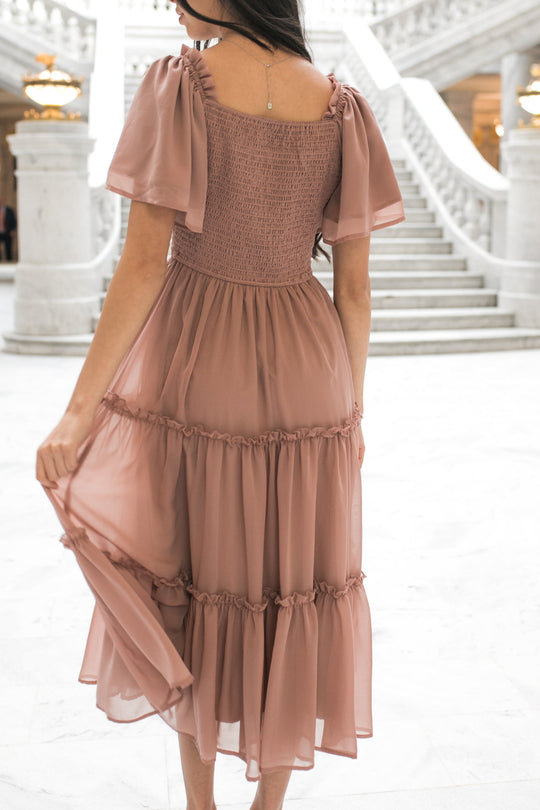 Ellie Dress in Dusty Rose