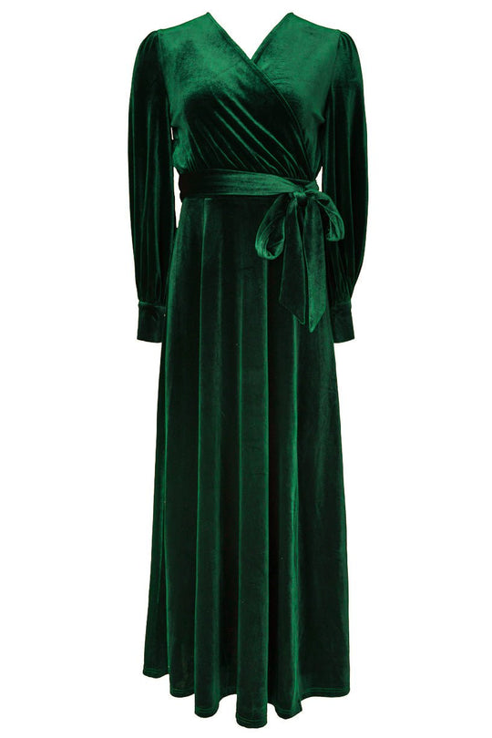 Andie Dress in Emerald Velvet