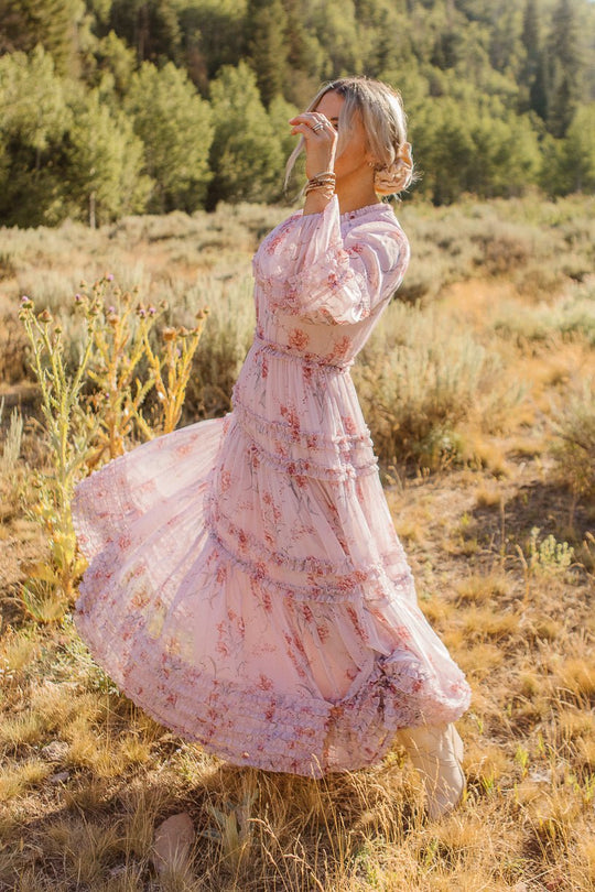 Geneva Dress in Mauve Floral