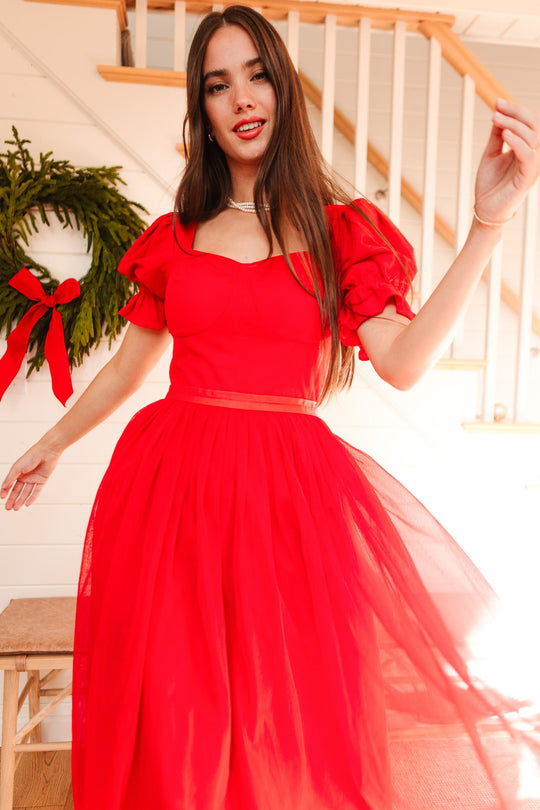 Ballerina Dress in Red