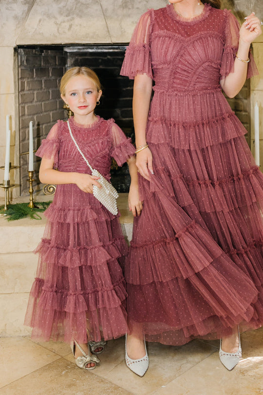 Whimsical Dress in Mulberry