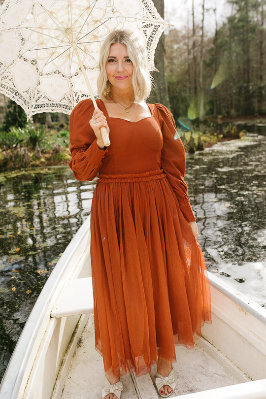 Florence Dress in Rust