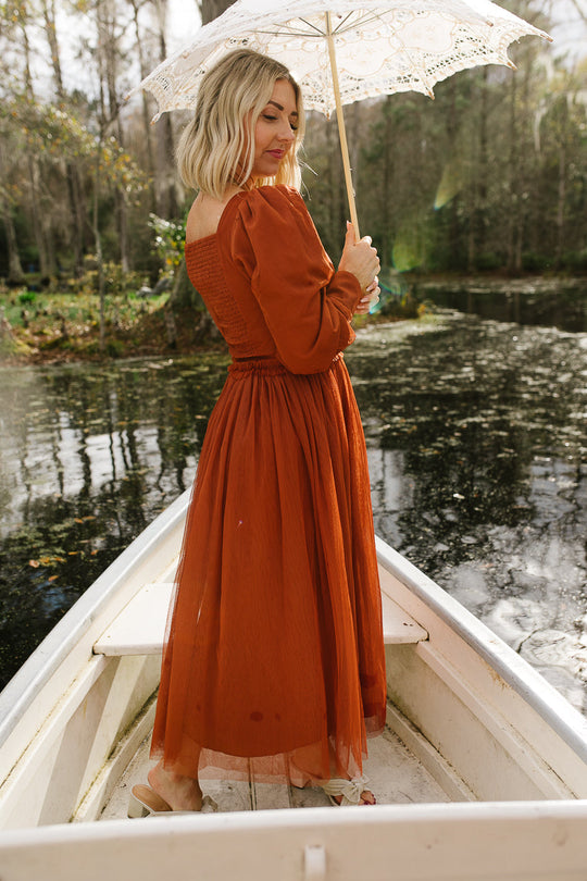 Florence Dress in Rust