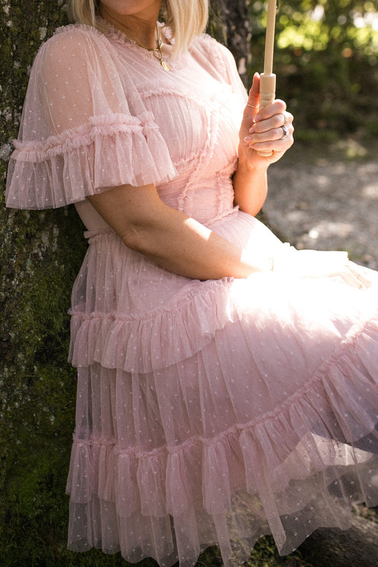 Short Whimsical Dress in Blush