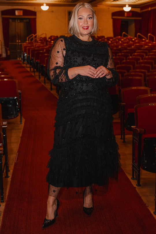 Claire Dress in Black Sequin