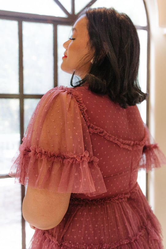 Whimsical Dress in Mulberry