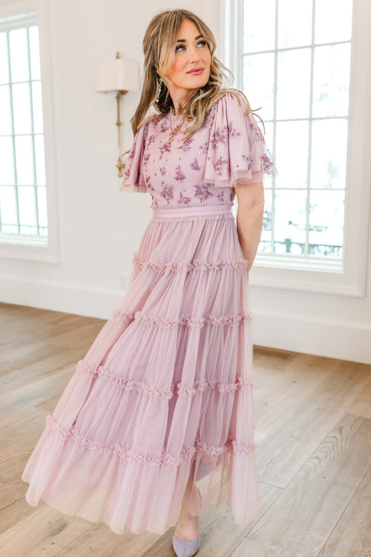 Anastasia Dress in Mauve