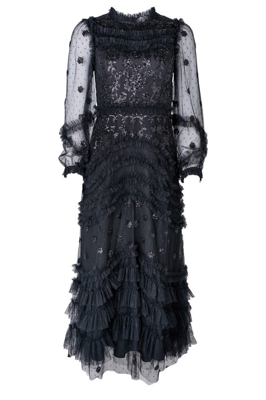 Claire Dress in Black Sequin