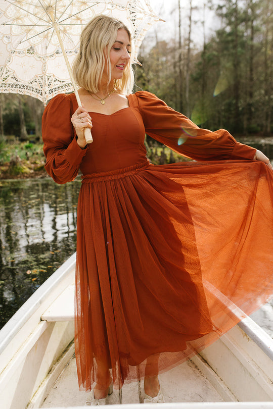 Florence Dress in Rust