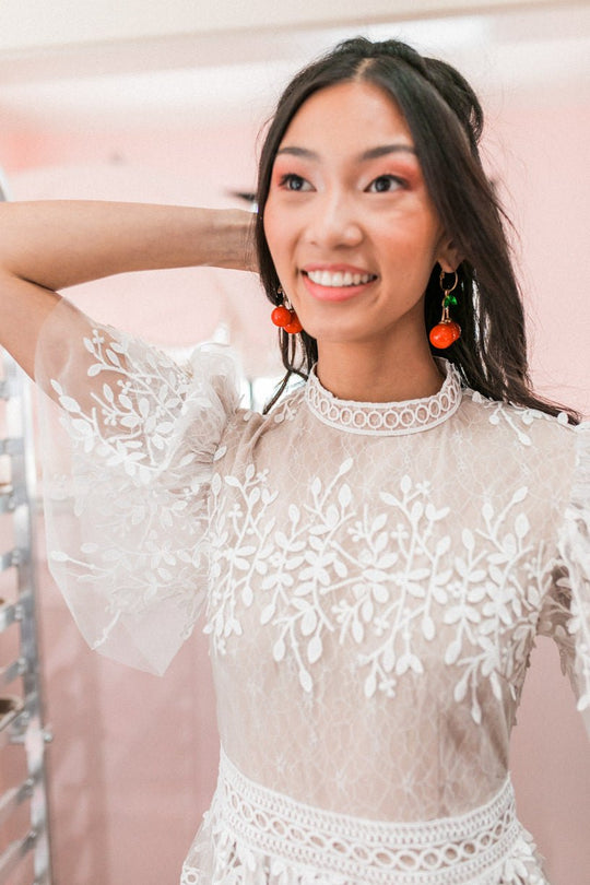 Sicily Dress with Flutter Sleeves