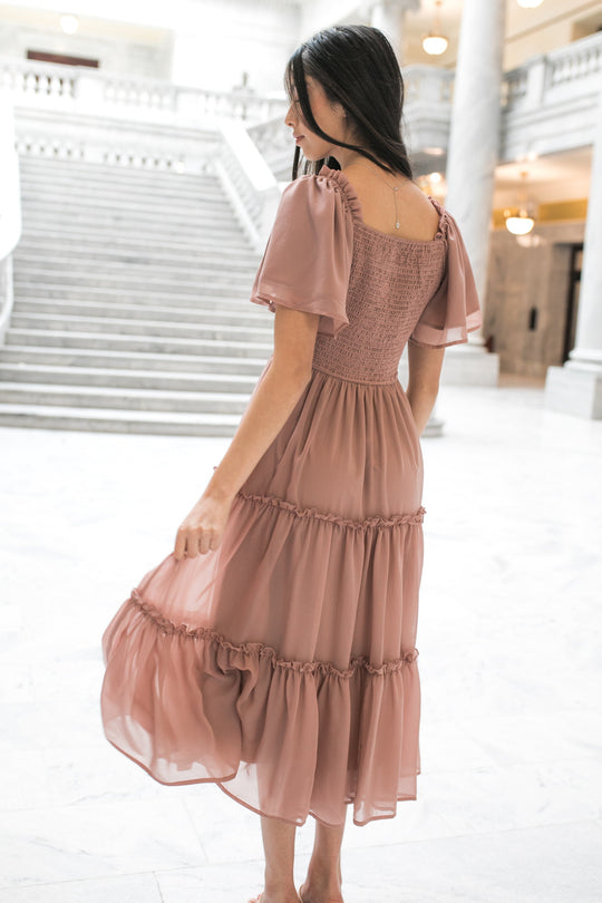 Ellie Dress in Dusty Rose