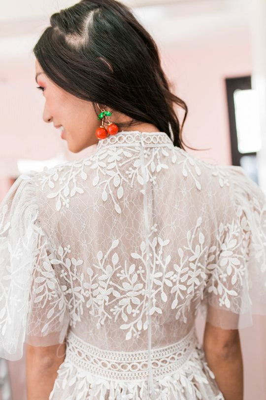 Sicily Dress with Flutter Sleeves