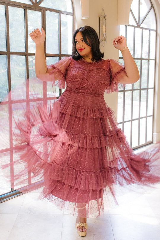 Whimsical Dress in Mulberry