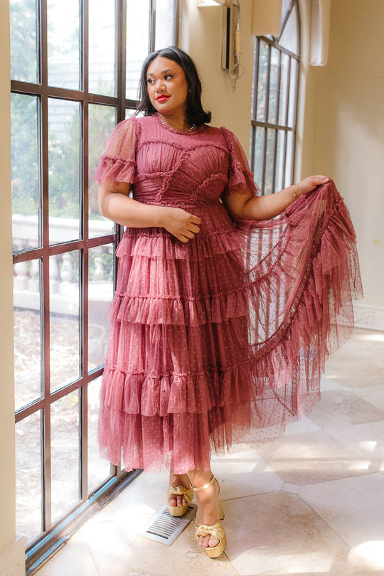 Whimsical Dress in Mulberry