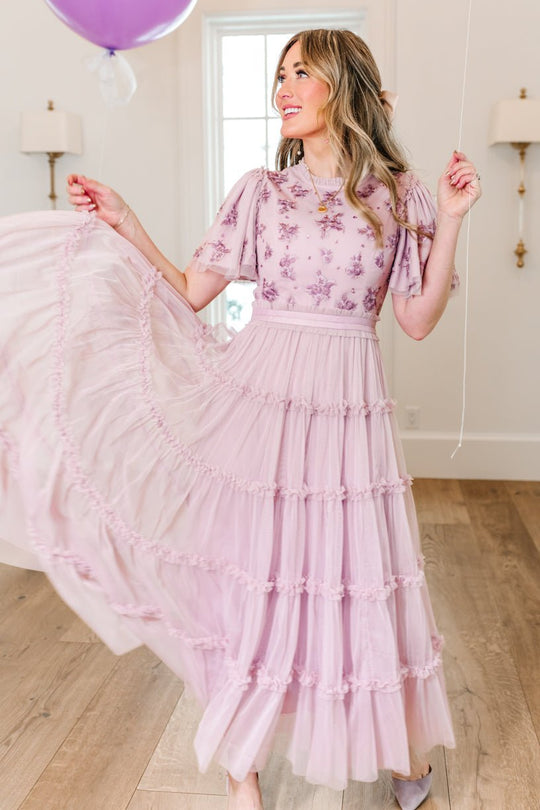Anastasia Dress in Mauve