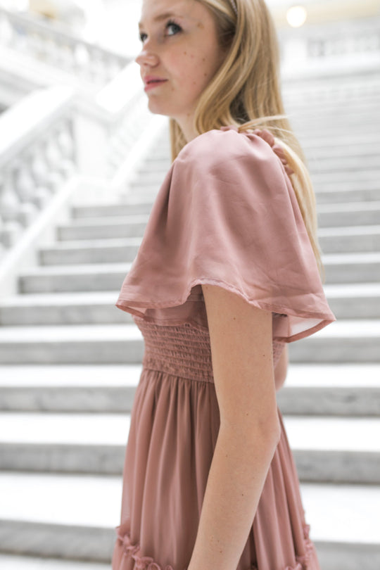 Ellie Dress in Dusty Rose