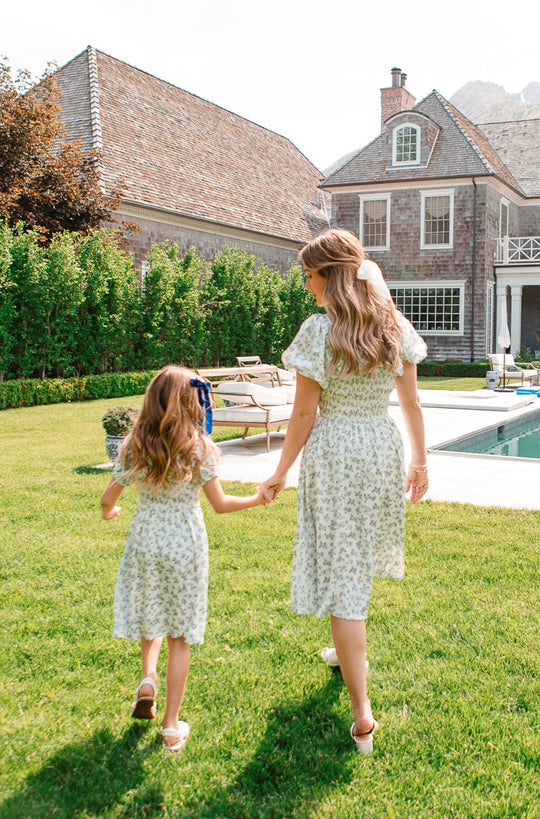 Rae Dress in Blue Floral