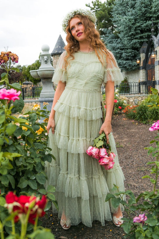 Whimsical Dress in Sage