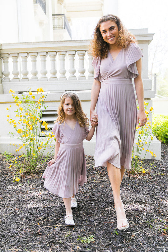 Alice Dress in Pale Plum