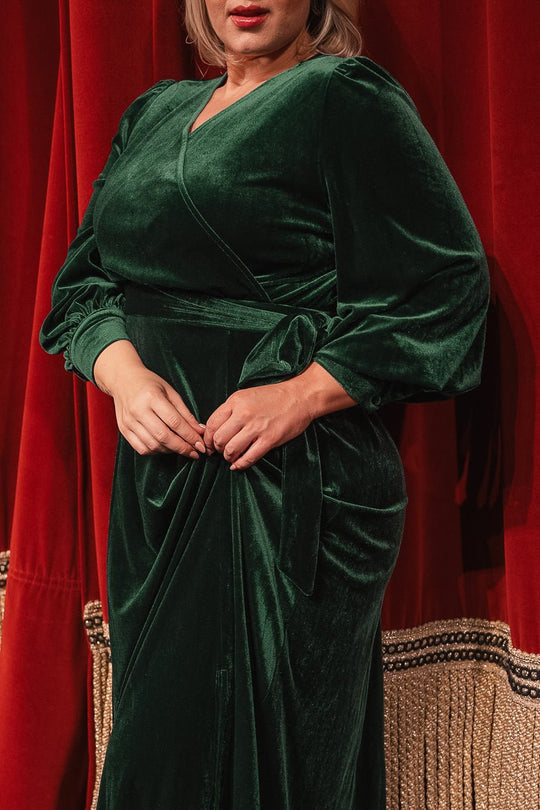 Andie Dress in Emerald Velvet