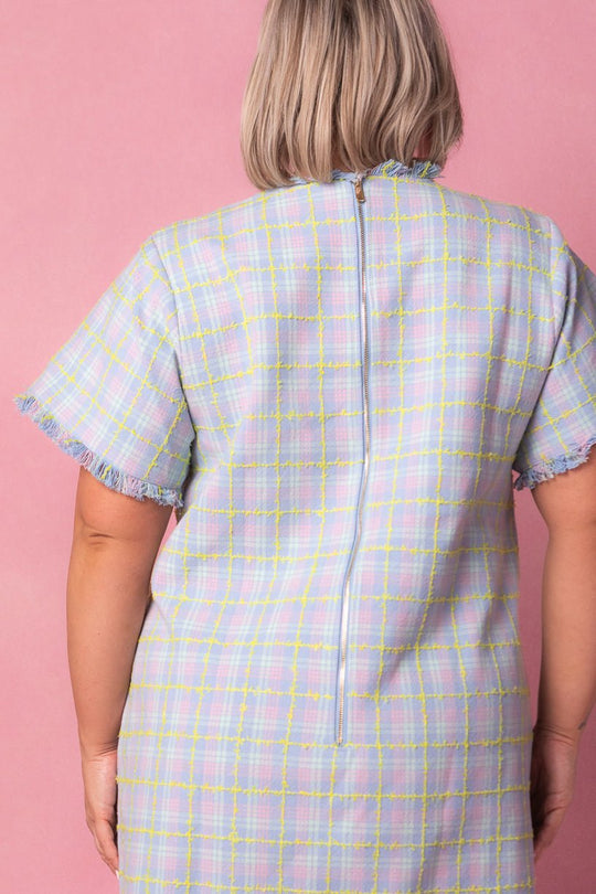 Reese Shift Dress in Periwinkle Blue