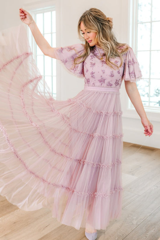 Anastasia Dress in Mauve