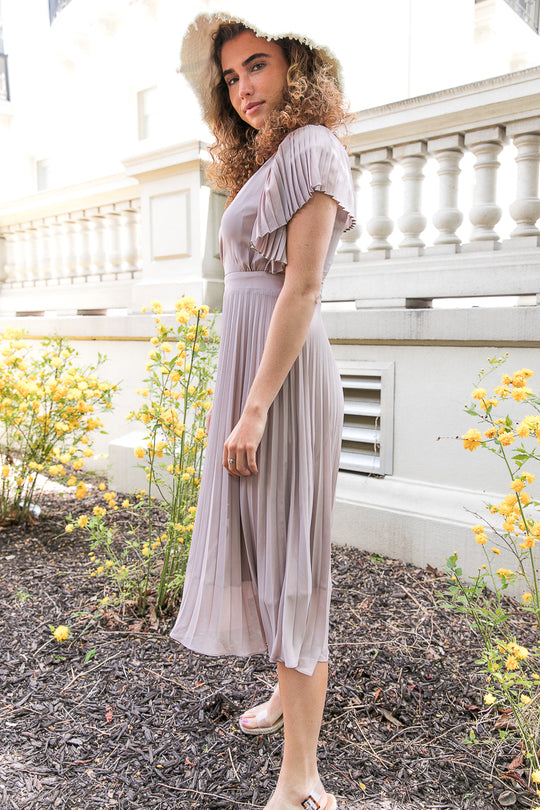 Alice Dress in Pale Plum