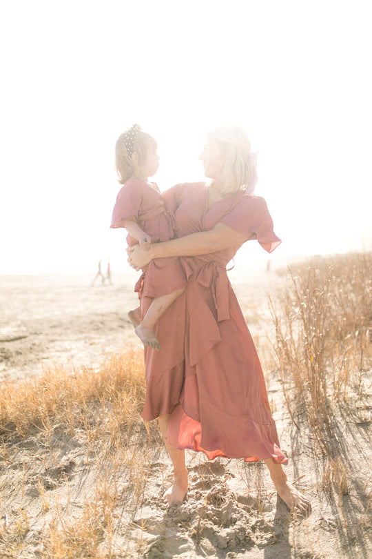 Mini Maggie Dress in Desert Rose