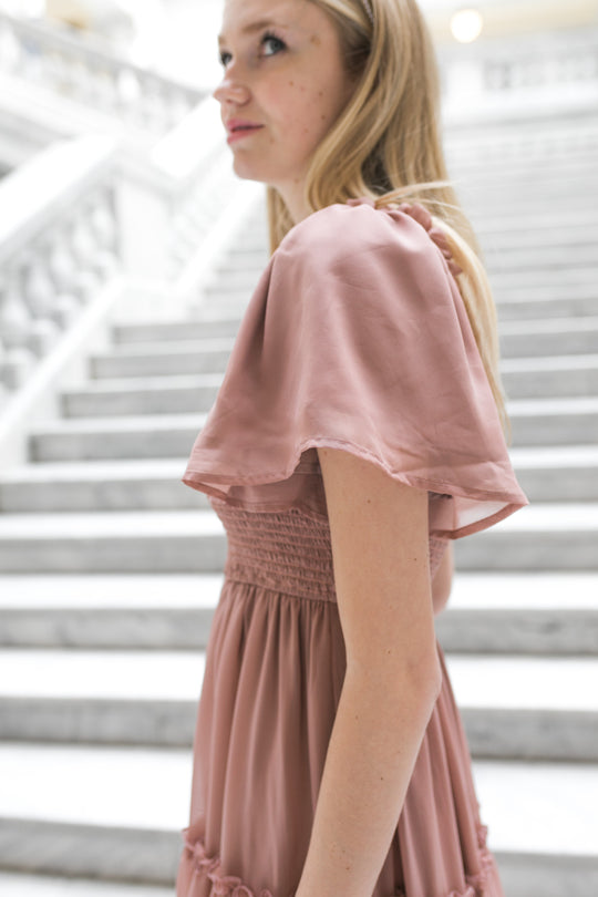 Ellie Dress in Dusty Rose