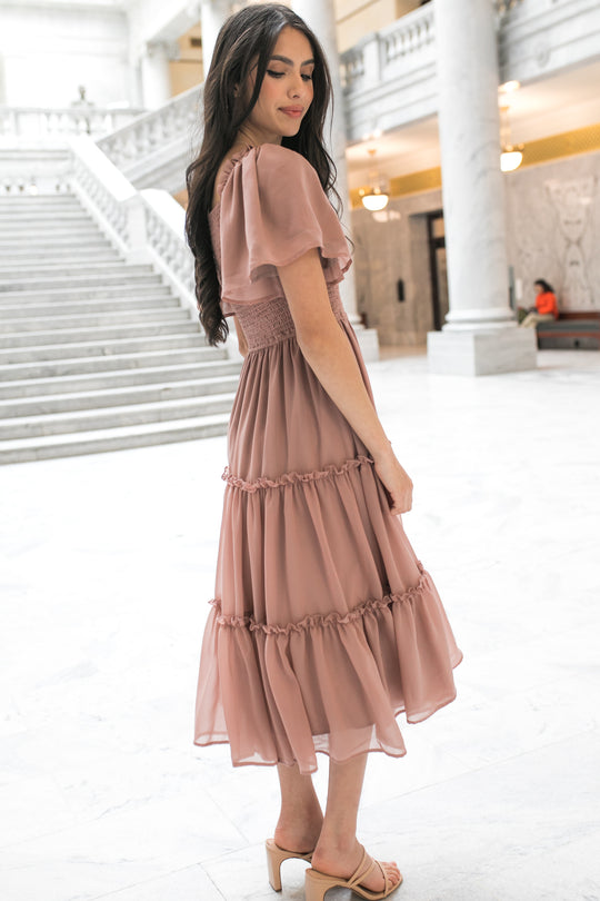 Ellie Dress in Dusty Rose