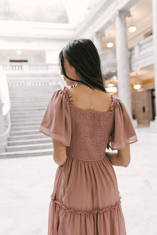 Ellie Dress in Dusty Rose