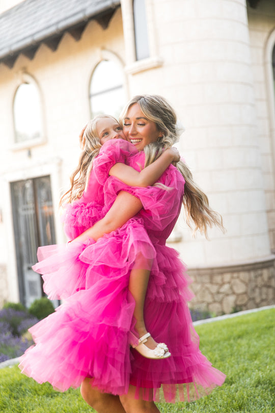 Mini Pixie Dress in Hot Pink