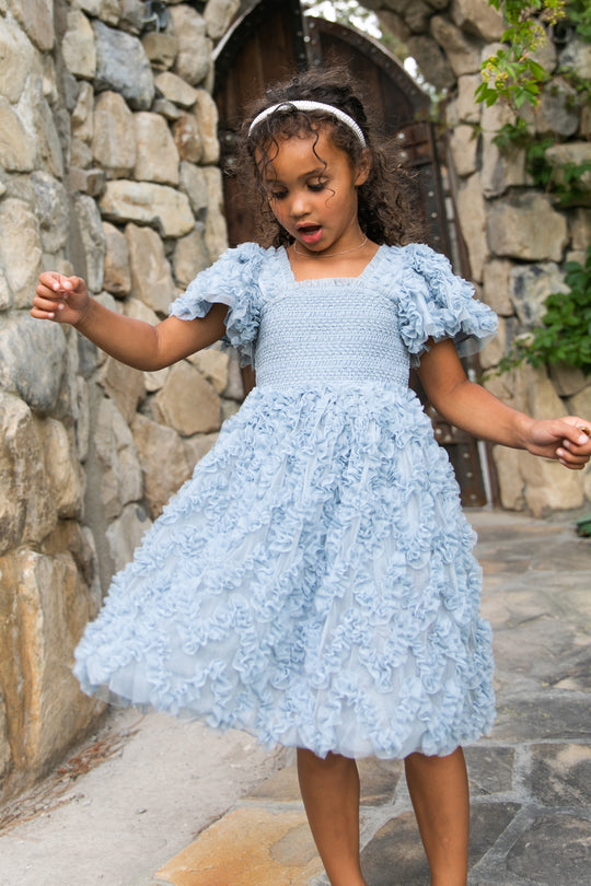 Mini Cloud Nine Dress in Powder Blue
