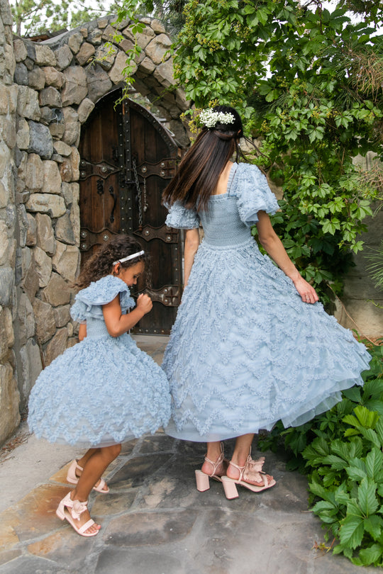 Mini Cloud Nine Dress in Powder Blue