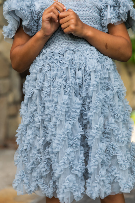 Mini Cloud Nine Dress in Powder Blue
