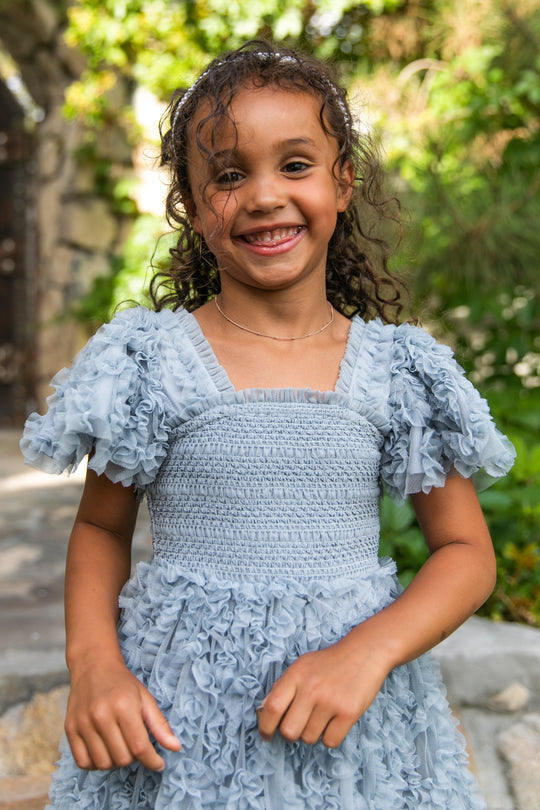 Mini Cloud Nine Dress in Powder Blue