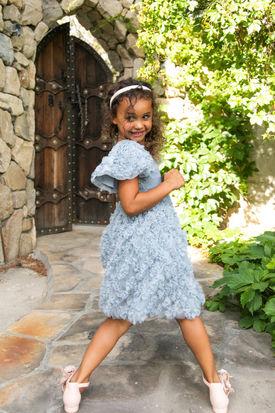 Mini Cloud Nine Dress in Powder Blue