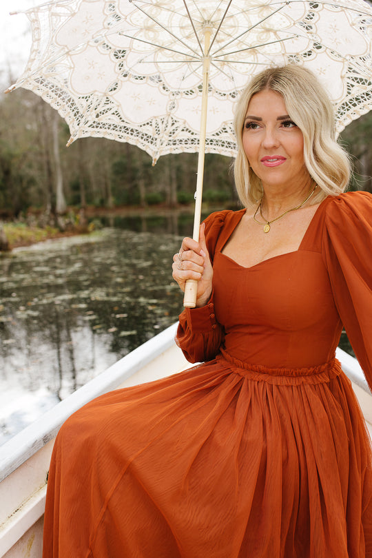 Florence Dress in Rust