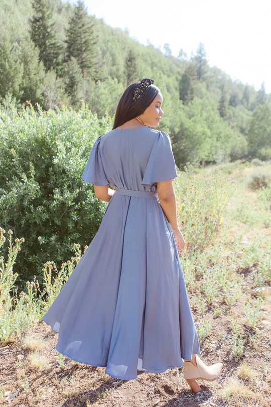 Julie Dress in Steel Blue - FINAL SALE Adult