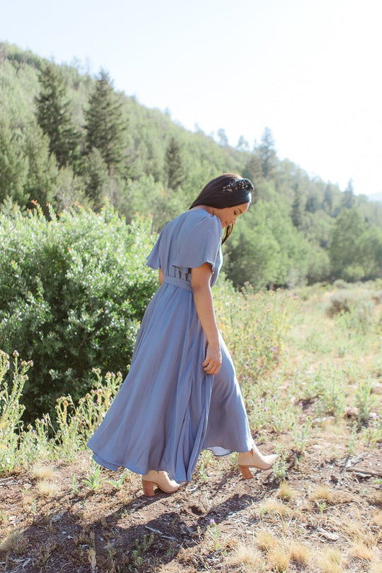 Julie Dress in Steel Blue - FINAL SALE Adult