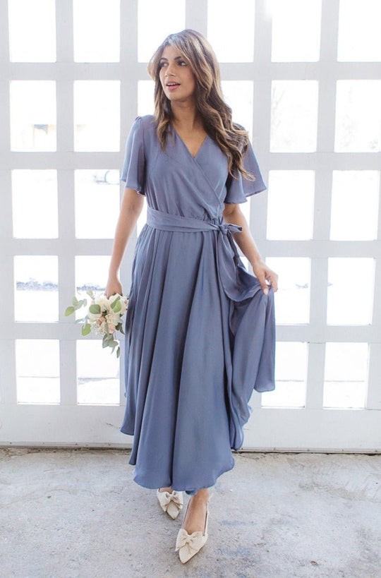 Julie Dress in Steel Blue - FINAL SALE Adult