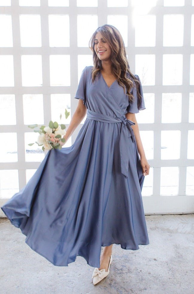Julie Dress in Steel Blue - FINAL SALE Adult