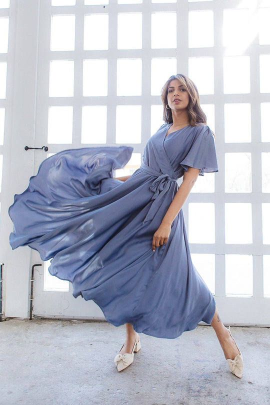 Julie Dress in Steel Blue - FINAL SALE Adult
