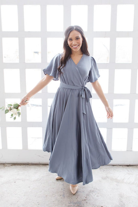 Julie Dress in Steel Blue - FINAL SALE Adult