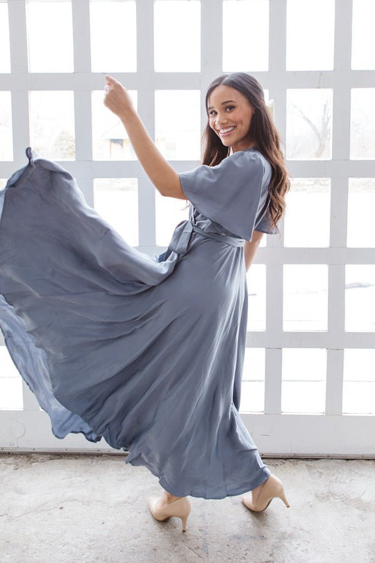 Julie Dress in Steel Blue - FINAL SALE Adult