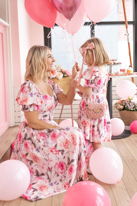 Ballerina Dress in Pink Floral