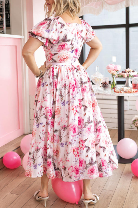 Ballerina Dress in Pink Floral