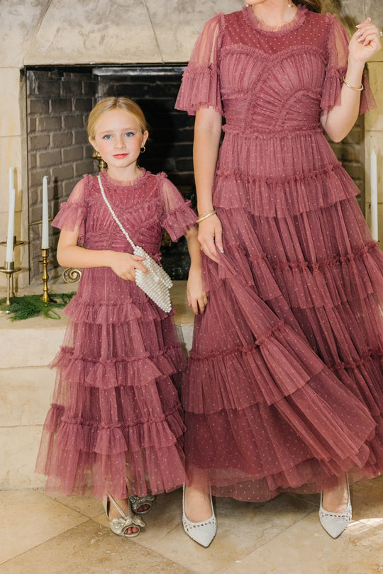 Whimsical Dress in Mulberry