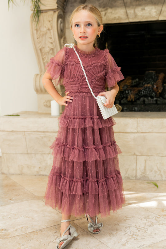 Mini Maxi Whimsical Dress in Mulberry